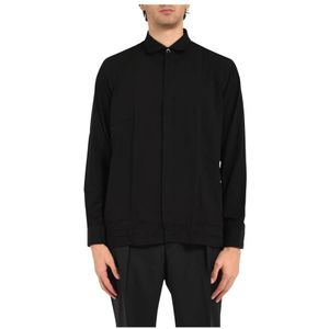 Daniele Alessandrini, Heren, Overhemden, Zwart, Maat: S Viscose,