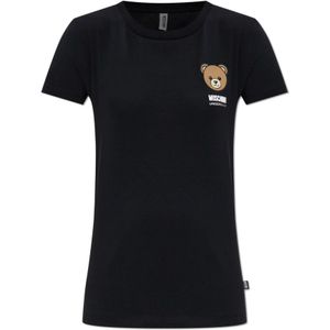 Moschino, Dames, Tops, Zwart, Maat: XS Katoen,