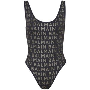 Balmain Badpak met logo's , Multicolor , Dames , Maat: S