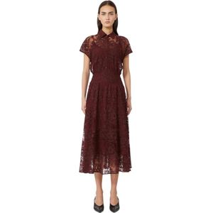 Max Mara, Dames, Jurken, Rood, Maat: S Katoen,