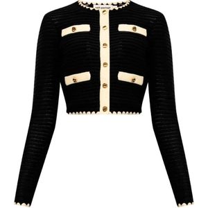 Self Portrait, Dames, Truien, Blauw, Maat: M Katoen,