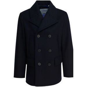 Burberry, Heren, Mantels, Blauw, Maat: M Wol,