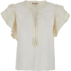 M.a.b.e, Dames, Blouses & Shirts, Wit, Maat: S