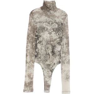 Jean Paul Gaultier, Dames, Tops, Beige, Maat: L