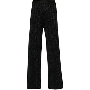 Palm Angels, Dames, Broeken, Zwart, Maat: M