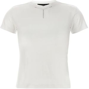 Y/Project, Dames, Tops, Wit, Maat: M Leer,