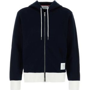 Thom Browne, Heren, Sweatshirts & Hoodies, Blauw, Maat: XL Jersey,