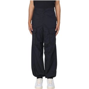 Save The Duck, Heren, Broeken, Zwart, Maat: M Nylon,