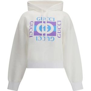 Gucci, Dames, Sweatshirts & Hoodies, Wit, Maat: M Katoen,