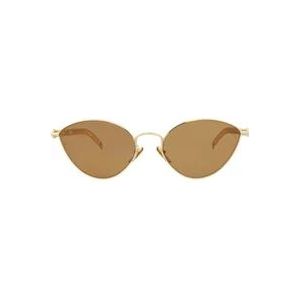 Gucci Cat Eye-metalen frame zonnebril , Beige , Dames , Maat: ONE Size