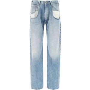 Maison Margiela, Dames, Jeans, Blauw, Maat: S Katoen,