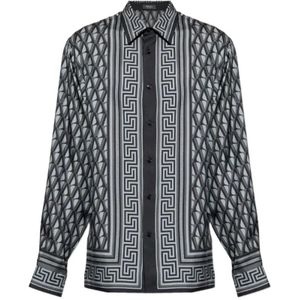 Versace, Heren, Overhemden, Veelkleurig, Maat: M Zijde,