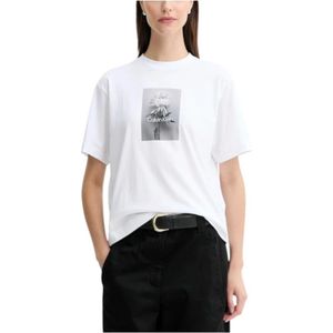 Calvin Klein, Dames, Tops, Wit, Maat: XS Katoen,