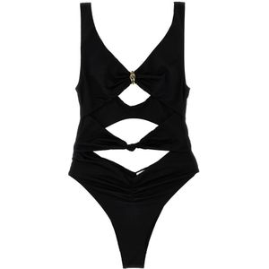 Elisabetta Franchi, Dames, Badkleding, Zwart, Maat: XS Polyamide,