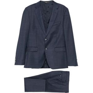 Hugo, Heren, Pakken, Blauw, Maat: M Wol,