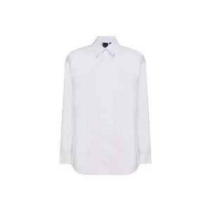 Pinko Klassieke Witte Overhemd met Geborduurd Logo , White , Dames , Maat: S