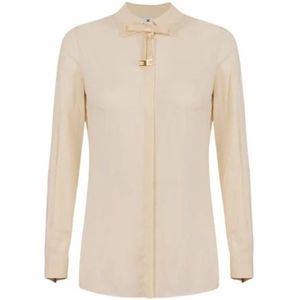Elisabetta Franchi, Dames, Blouses & Shirts, Beige, Maat: S