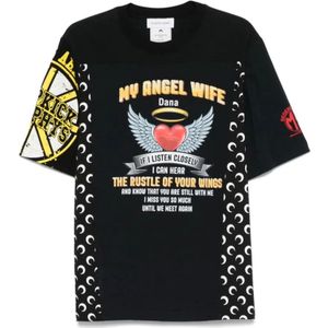 Marine Serre, Heren, Tops, Veelkleurig, Maat: M Katoen,