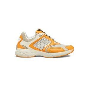Fendi Oranje Tech Fabric Sneakers , Orange , Heren , Maat: 41 EU
