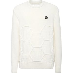 Philipp Plein, Heren, Truien, Beige, Maat: L Wol,