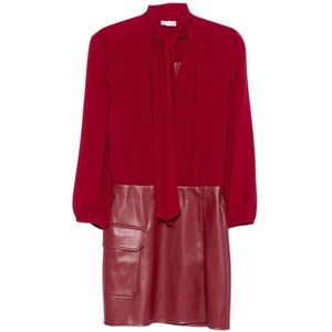 Liu Jo, Dames, Jurken, Rood, Maat: XS Poliester,