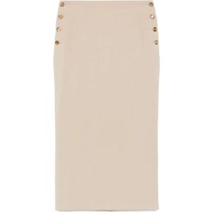Moschino, Dames, Rokken, Beige, Maat: XS Zijde,