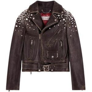 Golden Goose, Dames, Jassen, Zwart, Maat: S Leer,