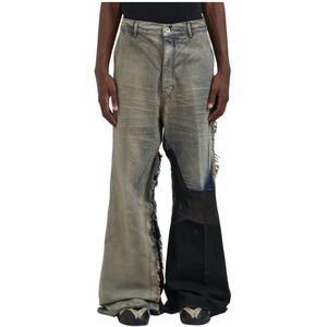 Rick Owens, Heren, Jeans, Grijs, Maat: W32 Katoen,