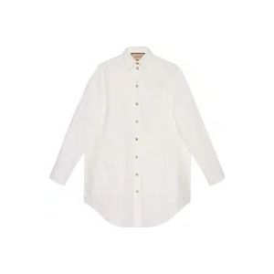 Gucci Knoopsluiting katoenen overhemd-40 , White , Dames , Maat: XS
