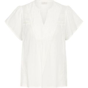 Kaffe - Kakarli Blouse Bluser 10552463 - Blouse - Wit - 100% Katoen