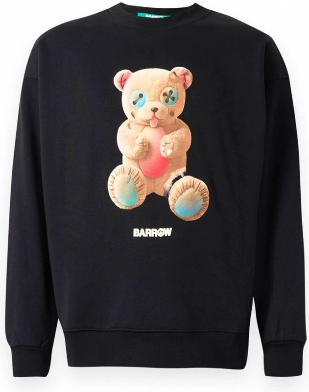 Barrowunisex. F5BWUASW048 Grijs logo sweatshirt (L), Casual, Katoen