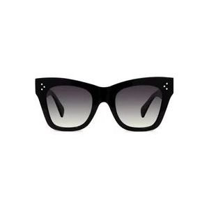 Celine Zwarte vierkante zonnebril met gepolariseerde lenzen , Black , Dames , Maat: ONE Size
