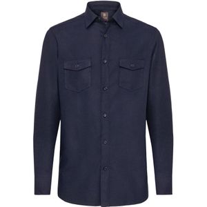 Boggi Milano, Heren, Overhemden, Blauw, Maat: XS Flanel,