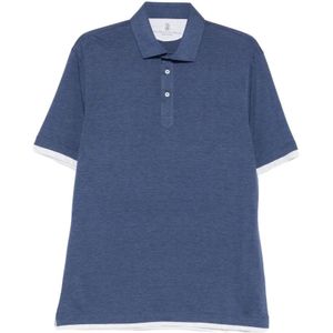 Brunello Cucinelli, Heren, Tops, Blauw, Maat: 2XL Katoen,