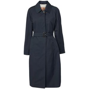 Max Mara, Dames, Mantels, Blauw, Maat: M Katoen,