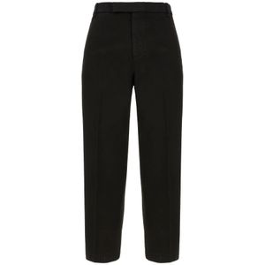 Thom Browne, Heren, Broeken, Zwart, Maat: S Katoen,