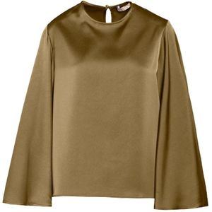 H2O, Dames, Blouses & Shirts, Groen, Maat: L Satijn,