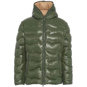 Save The Duck, Heren, Jassen, Groen, Maat: S Leer,