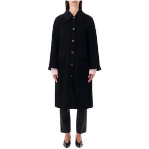 By Malene Birger, Dames, Mantels, Zwart, Maat: S Wol,