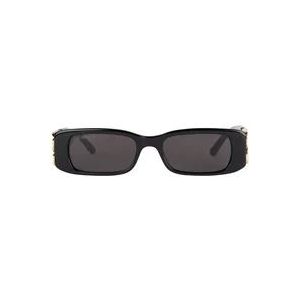Balenciaga Vierkante zonnebril voor vrouwen en mannen , Black , unisex , Maat: 51 MM