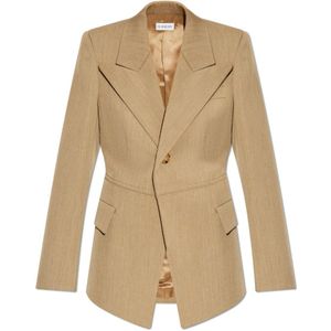 Burberry Wollen blazer , Brown , Dames , Maat: 2XS