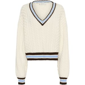 Gestuz - Gztaiba - Kabeltrui Pullover - Wit - Dames