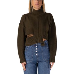 MM6 Maison Margiela, Dames, Truien, Bruin, Maat: M Katoen,