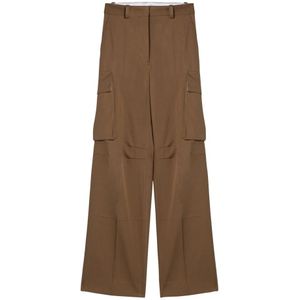 Victoria Beckham, Dames, Broeken, Beige, Maat: S