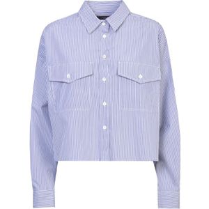 Weekend Max Mara, Dames, Blouses & Shirts, Blauw, Maat: XS Katoen,