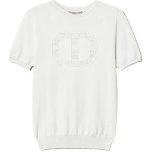 Twinset, Dames, Truien, Wit, Maat: S Viscose,
