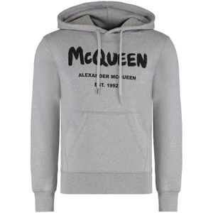 Alexander McQueen, Heren, Sweatshirts & Hoodies, Grijs, Maat: 2XL Katoen,