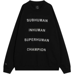 Rick Owens, Heren, Sweatshirts & Hoodies, Zwart, Maat: L