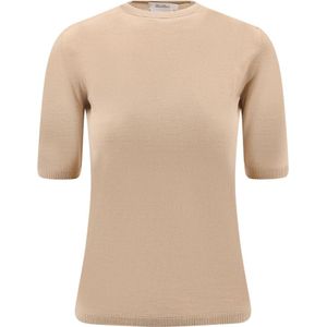 Max Mara, Dames, Tops, Beige, Maat: S Wol,