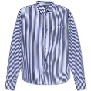 Ami Paris, Heren, Overhemden, Blauw, Maat: S Katoen,